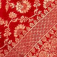 Rajwada Red Silk Blend Woven Saree For Women