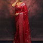 Rajwada Red Silk Woven Saree For Women