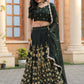 Rajwada Green Georgette Embroidered Semi Stitched Lehenga With Unstitched Blouse For Women