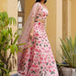 Rajwada Pink Silk Embroidered Semi Stitched Lehenga With Unstitched Blouse For Women