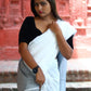 Rajwada White Cotton  Saree  With Unstitched Blouse for Women