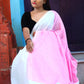 Rajwada White Cotton  Saree  With Unstitched Blouse for Women