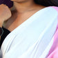 Rajwada White Cotton  Saree  With Unstitched Blouse for Women