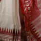 Rajwada White Cotton Saree With Unstitched Blouse For Women