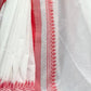 Rajwada White Cotton  Saree With Unstitched Blouse For Women