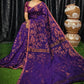 Rajwada Purple Cotton Saree With Unstitched Blouse For Women