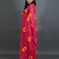 Rajwada Pink Printed Cotton Saree With Unstitched Blouse For Women