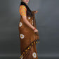 Rajwada Brown Printed Cotton Saree With Unstitched Blouse For Women