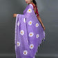 Rajwada Purple Printed Cotton Saree With Unstitched Blouse For Women