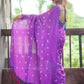 Rajwada Purple Embroidered Cotton Saree With Unstitched Blouse For Women