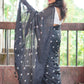 Rajwada Black Embroidered Cotton Saree With Unstitched Blouse For Women