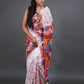 Rajwada Red Printed Cotton Saree With Unstitched Blouse for Women