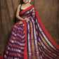 Rajwada Purple Woven Cotton Saree with Unstitched Blouse for Women