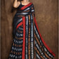 Rajwada Black Woven Cotton Saree With Unstitched Blouse for Women