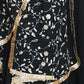 Black Faux Georgette Solid Stitched Kurta Set