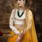Rajwada Women Mustard Yellow Thai Silk Embroidered Semi Stitched Lehenga With  Unstitched Blouse