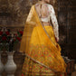 Rajwada Women Mustard Yellow Thai Silk Embroidered Semi Stitched Lehenga With  Unstitched Blouse