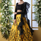 Rajwada Women Yellow Art Silk Embroidered Semi Stitched Lehenga With  Unstitched Blouse