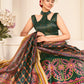 Rajwada Women Dark Green Semi Stitched Lehenga With  Unstitched Blouse