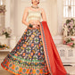 Rajwada Women Multicolor Semi Stitched Lehenga With  Unstitched Blouse