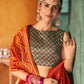 Rajwada Women Olive Green Semi Stitched Lehenga With  Unstitched Blouse