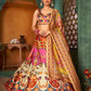 Rajwada Women Multicolor Semi Stitched Lehenga With  Unstitched Blouse