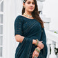 Rajwada Women Classy Teal Georgette Semi-Stitched Lehenga Choli