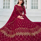 Rajwada Women Classy Magenta Georgette Semi-Stitched Lehenga Choli