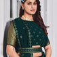 Rajwada Women Classy Teal Georgette Semi-Stitched Lehenga Choli