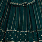 Rajwada Women Classy Teal Georgette Semi-Stitched Lehenga Choli