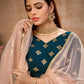 Rajwada Women Teal Semi Stitched Lehenga With  Unstitched Blouse