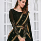 Rajwada Women Classy Black Georgette Semi-Stitched Lehenga Choli