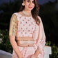 Rajwada Women Classy Pink Georgette Semi-Stitched Lehenga Choli