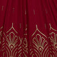 Rajwada Women Classy Maroon Georgette Semi-Stitched Lehenga Choli