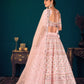 Rajwada Women Pink Semi Stitched Lehenga With  Unstitched Blouse