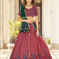 Rajwada Women Pink Semi Stitched Lehenga With  Unstitched Blouse