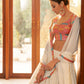 Rajwada Women Beige Semi Stitched Lehenga With  Unstitched Blouse