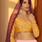 Rajwada Women Pink Semi Stitched Lehenga With  Unstitched Blouse