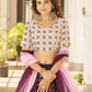 Rajwada Women Violet Semi Stitched Lehenga With  Unstitched Blouse