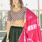 Rajwada Women Green Semi Stitched Lehenga With  Unstitched Blouse