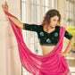 Rajwada Women Pink Semi Stitched Lehenga With  Unstitched Blouse