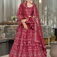 Rajwada Women Maroon Semi Stitched Lehenga With  Unstitched Blouse