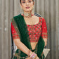 Rajwada Women Green Semi Stitched Lehenga With  Unstitched Blouse