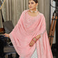 Rajwada Women Pink Semi Stitched Lehenga With  Unstitched Blouse