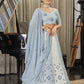 Rajwada Women Festive Designer White Semi Stitched Lehenga With Unstitched Blouse