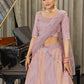 Rajwada Women Festive Designer Pink Semi Stitched Lehenga With Unstitched Blouse