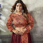 Rajwada Women Classy Maroon Art Silk Stitched Lehenga Choli