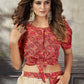 Rajwada Women Classy Off White Art Silk Stitched Lehenga Choli