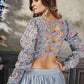 Rajwada Women Classy Blue Art Silk Stitched Lehenga Choli