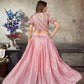 Rajwada Women Classy Pink Art Silk Stitched Lehenga Choli
